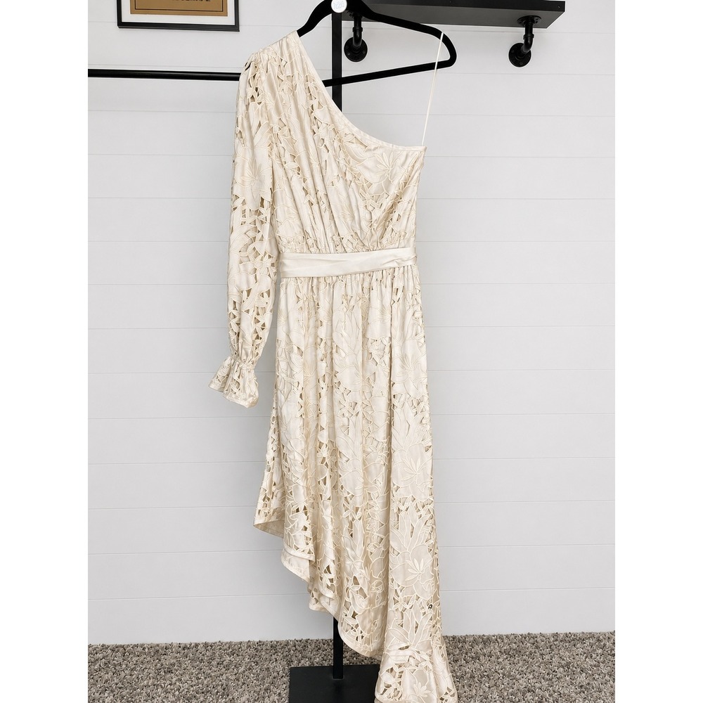NWT Ramy Brook Jayda Assymetrical One Shoulder Embroidered Dress (MSRP: $1275) 4 - Picture 4 of 5